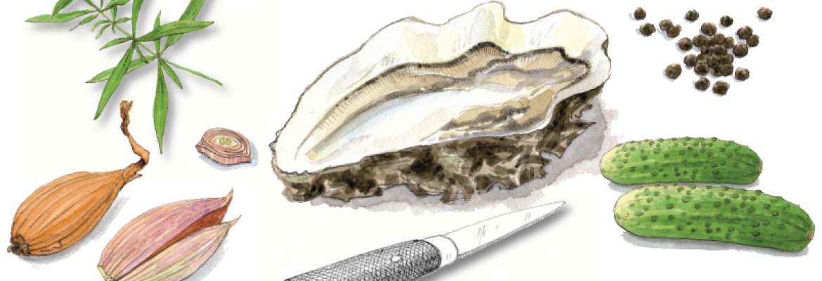 L’huître creuse de Denneville en nage glacée de cornichon